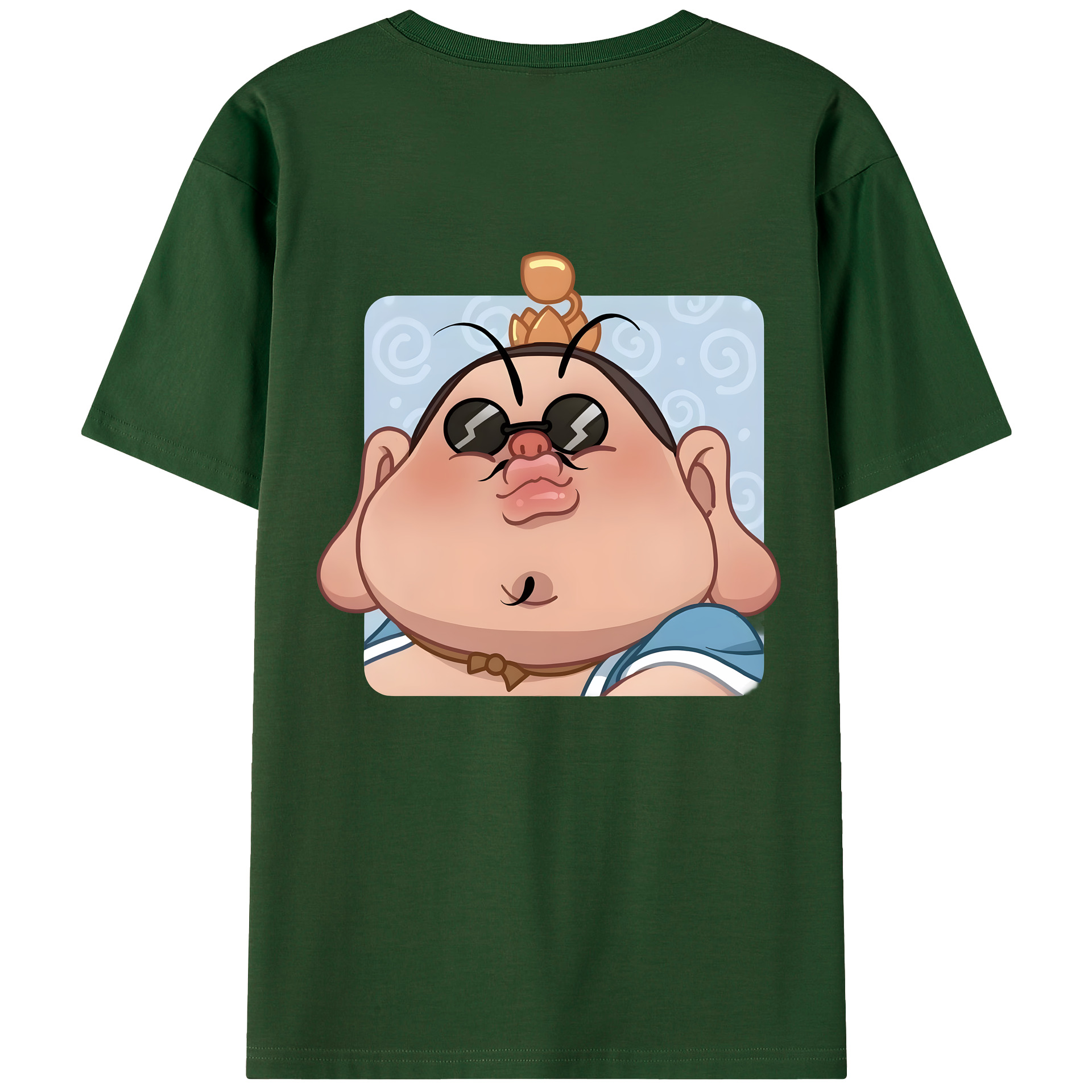 （画像用） Ne Zha 2 ナタ 魔童の大暴れ 綿100％半袖Tシャツ（背面プリント）
